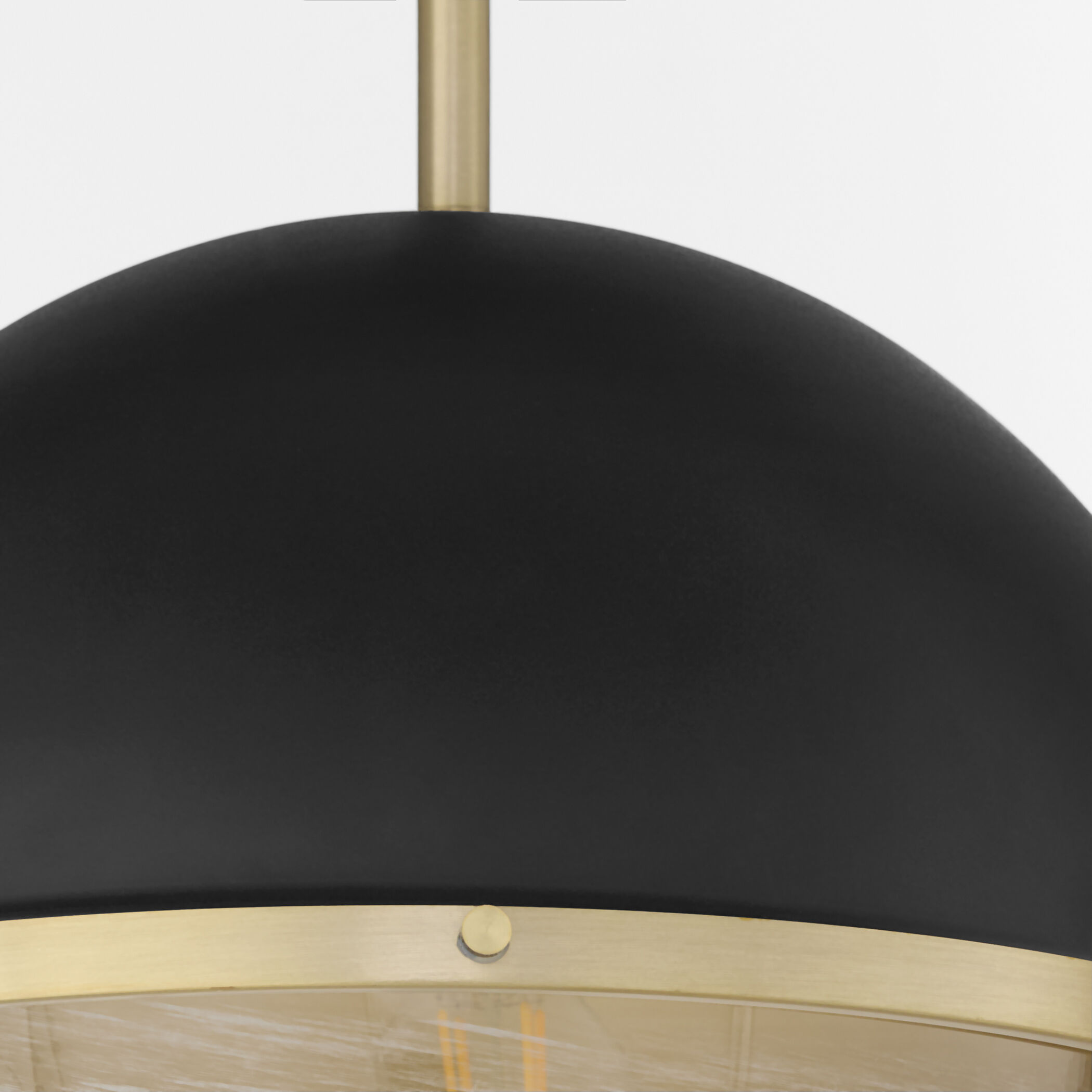 Fort Worth 1 Light 14.75 inch Textured Black with Aged Brass Pendant Ceiling Light