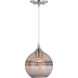 Milano 1 Light 8 inch Satin Nickel Mini Pendant Ceiling Light