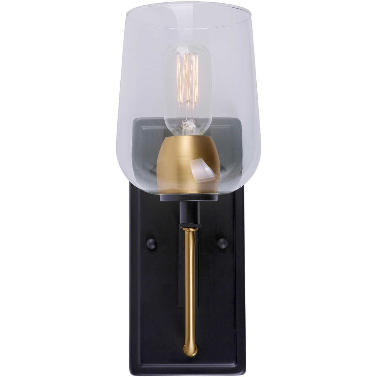 Palmer 1 Light 5 inch Black and Soft Gold Sconce Wall Light 