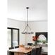 Jared 6 Light 30 inch Matte Black Chandelier Ceiling Light