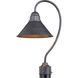 Outland LED 20 inch Aged Iron and Light Gold Outdoor Post