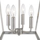 Kennedy 4 Light 13 inch Satin Nickel Chandelier Ceiling Light