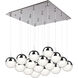 Pluto Multi Pendant Ceiling Light in Chrome