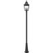 Raphael 3 Light 122 inch Sand Black Outdoor Post Mounted Fixture in Soft Sand Black