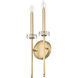 Gaultier 2 Light 7.5 inch Modern Gold Wall Sconce Wall Light