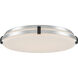 Arclume LED 18.75 inch Chrome and Dark Matte Black Flush Mount Ceiling Light