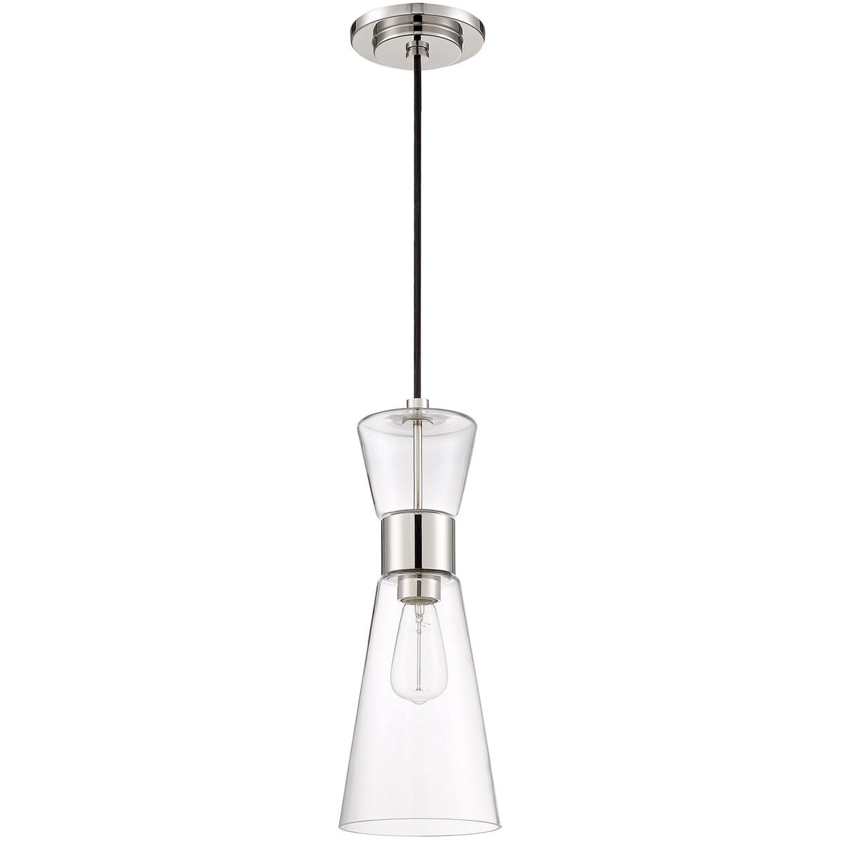 Vaughn 1 Light 7 inch Polished Nickel Mini Pendant Ceiling Light