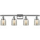 Small Bell 4 Light 36 inch Polished Chrome Bath Vanity Light Wall Light, Ballston