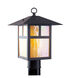 Montclair Mission 1 Light 15 inch Bronze Outdoor Post Top Lantern 