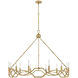 Leona 12 Light 45 inch Distressed Brass Chandelier Ceiling Light