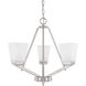 Baxley 3 Light 20.5 inch Brushed Nickel Chandelier Ceiling Light
