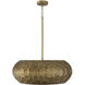 Dorian 4 Light 26 inch Burnished Patinaed Brass Pendant Ceiling Light