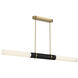 Linthor LED 64 inch Legacy Brass and Dark Bronze Linear Chandelier Ceiling Light