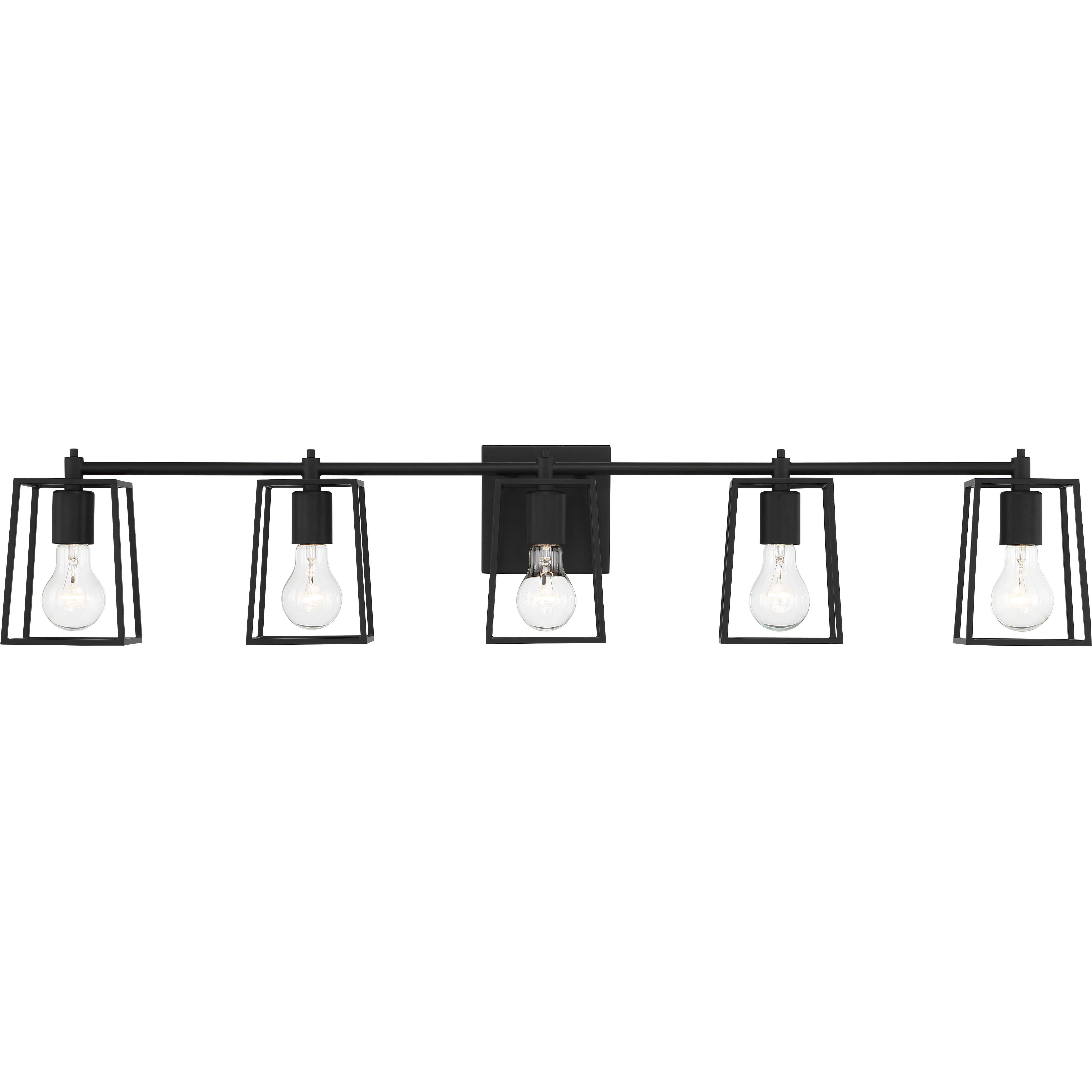 Dunn 5 Light 41 inch Flat Black Vanity Light Wall Light
