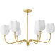 Verity 6 Light 36 inch Unlacquered Brass Chandelier Ceiling Light