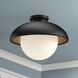 Alora Mood Rubio 1 Light 16 inch Matte Black Flush Mount Ceiling Light