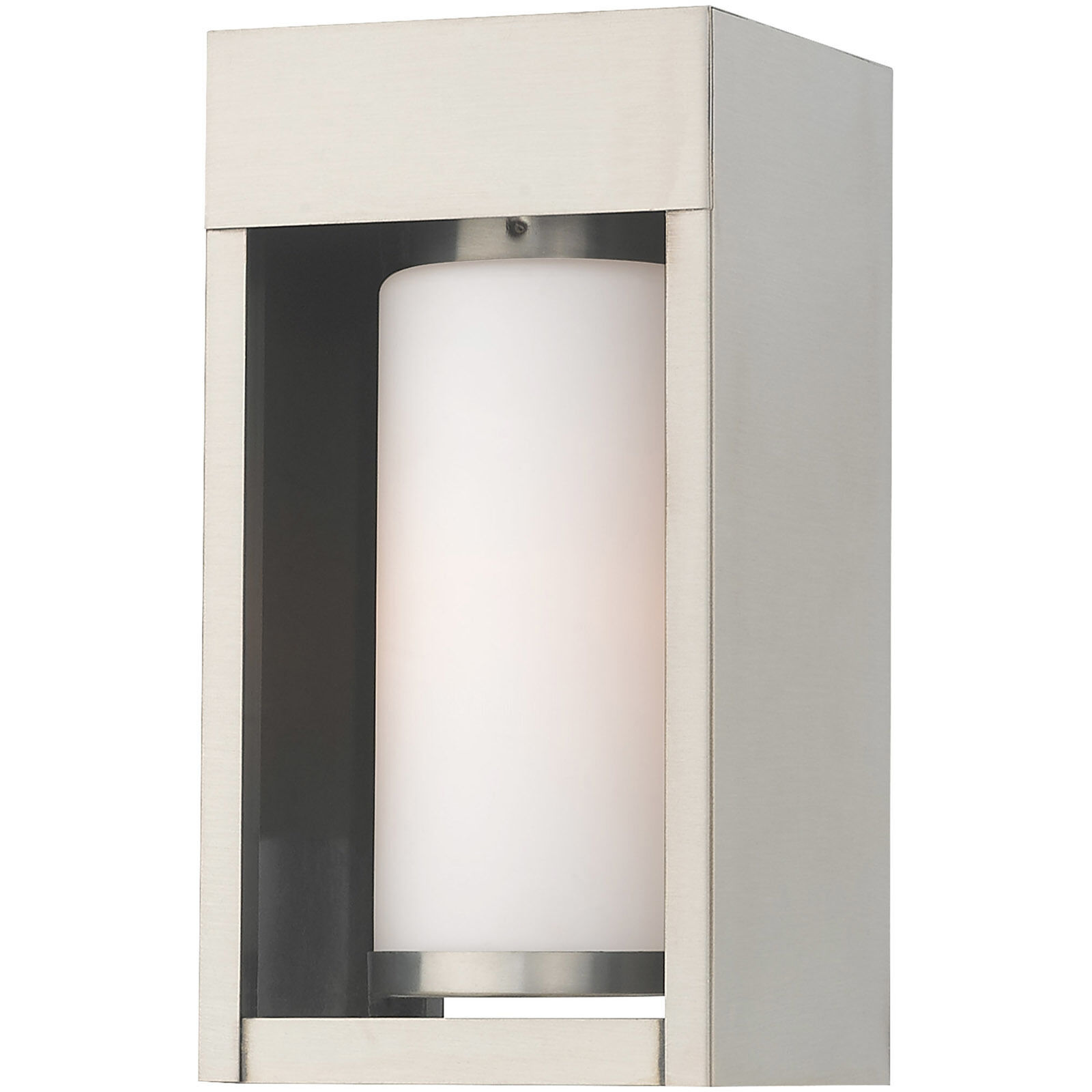 Bleecker 1 Light 9 inch Brushed Nickel Outdoor Wall Lantern