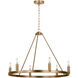 Mirla LED 28 inch Satin Brass Chandelier Ceiling Light