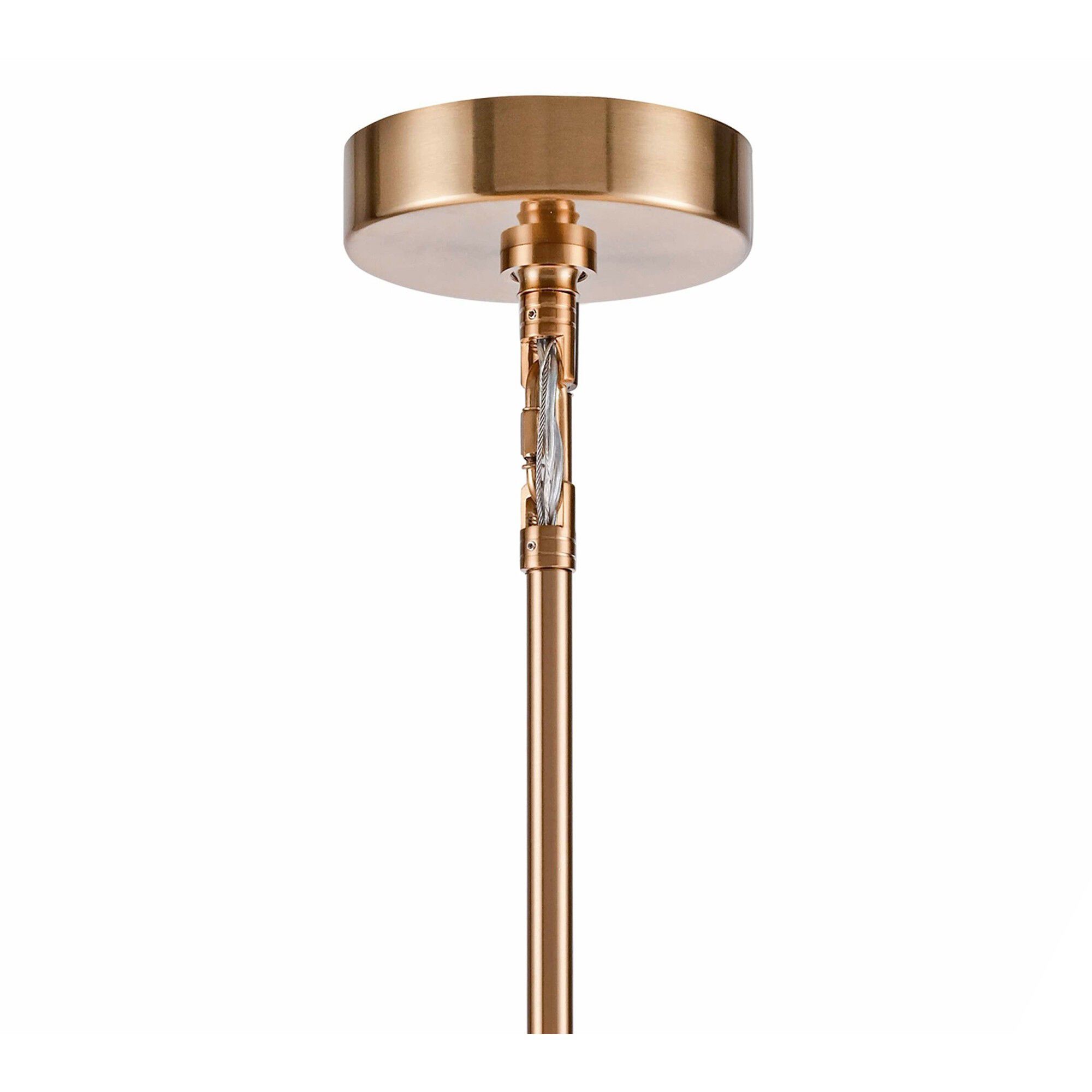 Tallulah 6 Light 24 inch Lacquered Gold Pendant Ceiling Light, Converts to Semi Flush