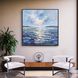 Tranquil Sunset 51.75 X 51.75 inch Hand Painted Canvas