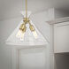 Malta 3 Light 18 inch Brushed Champagne Brass Pendant Ceiling Light