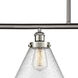 Ballston X-Large Cone LED 48 inch Brushed Satin Nickel Island Light Ceiling Light in Seedy Glass