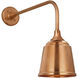 Thomas O'Brien Academy Barn Light LED 18.5 inch Soft Copper Rex Barn Light in 8" Soft Copper Rockhouse Shade