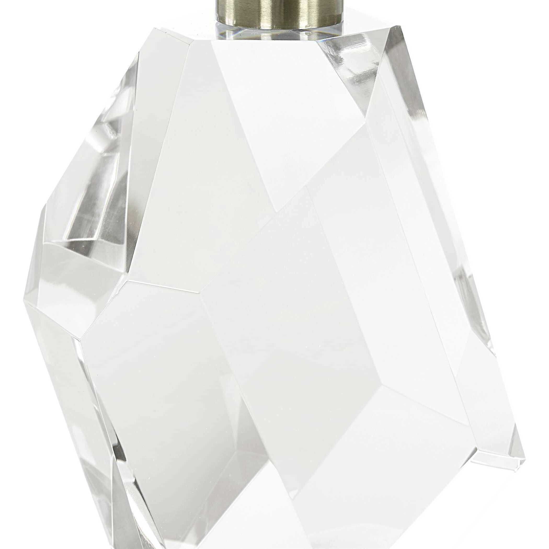 Valentina 35.5 inch 7 watt Crystal and Antique Brass Cordless Buffet Lamp Portable Light