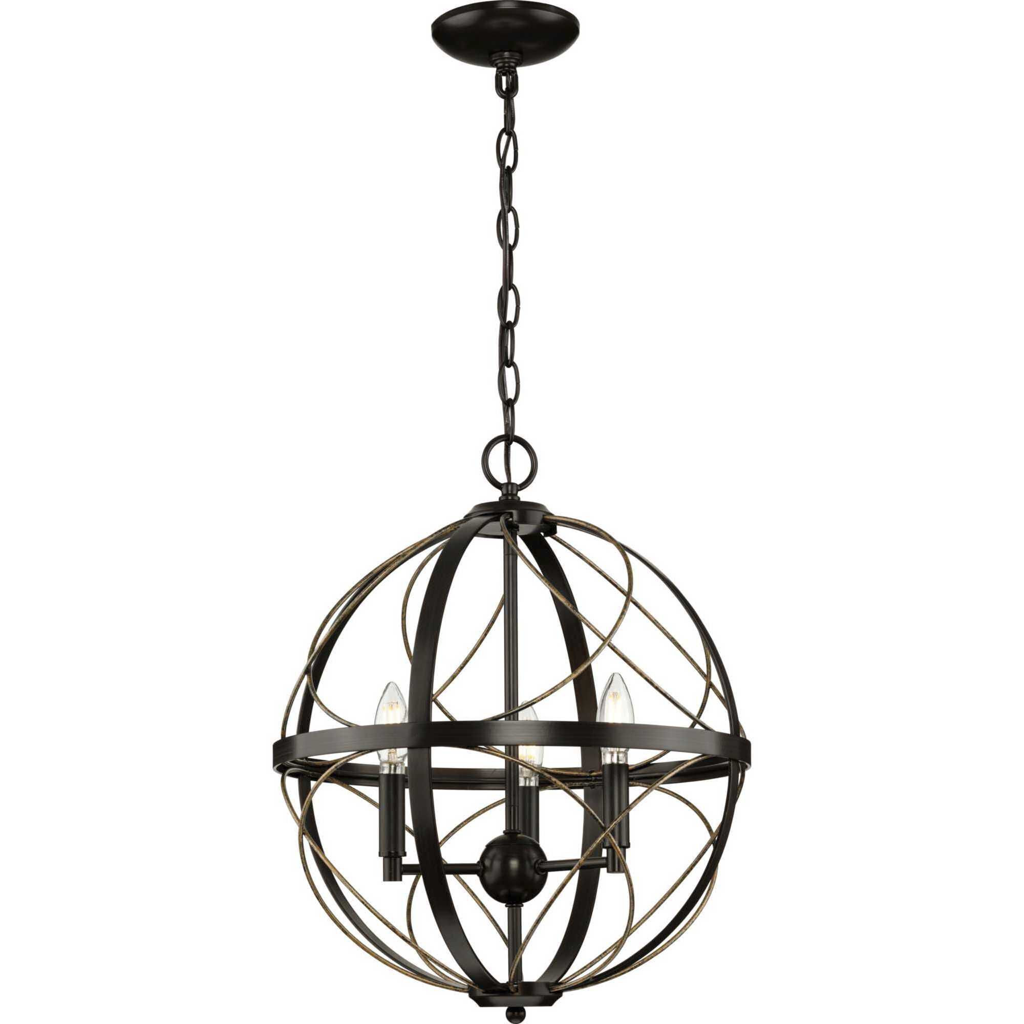 Gerald Ave 3 Light 16 inch Antique Bronze Pendant Ceiling Light