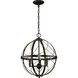 Gerald Ave 3 Light 16 inch Antique Bronze Pendant Ceiling Light