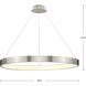 Inverse LED LED 30 inch Brushed Nickel Pendant Ceiling Light, Progress LED