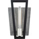 Zag 1 Light 7 inch Black and Grey ADA Wall Sconce Wall Light