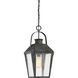 Carriage 1 Light 10 inch Mottled Black Outdoor Hanging Lantern