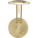 Dessau Turbo 25 inch 4.5 watt Satin Brass Swing Arm Wall Sconce Wall Light in Light Satin Brass