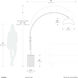 Tambo 92 inch 9 watt Satin Nickel and Black Oak Arc Floor Lamp Portable Light in Satin Nickel and White Steel