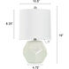Prism Pearl 19 inch 60.00 watt Gloss White with Iridescent Pearl Glaze and Brussels White Table Lamp Portable Light