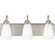 Seville 3 Light 21 inch Brushed Nickel Wall Bath Fixture Wall Light