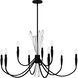 Cecily 9 Light 40 inch Matte Black Chandelier Ceiling Light