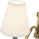 Alora Mood Sloan 68.13 inch 60 watt Brushed Gold and White Linen Floor Lamp Portable Light
