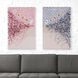 5 Straight Blue/Natural Recycled Wall Art