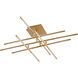 Palillos LED 37.25 inch Aged Brass Flush Mount Ceiling Light