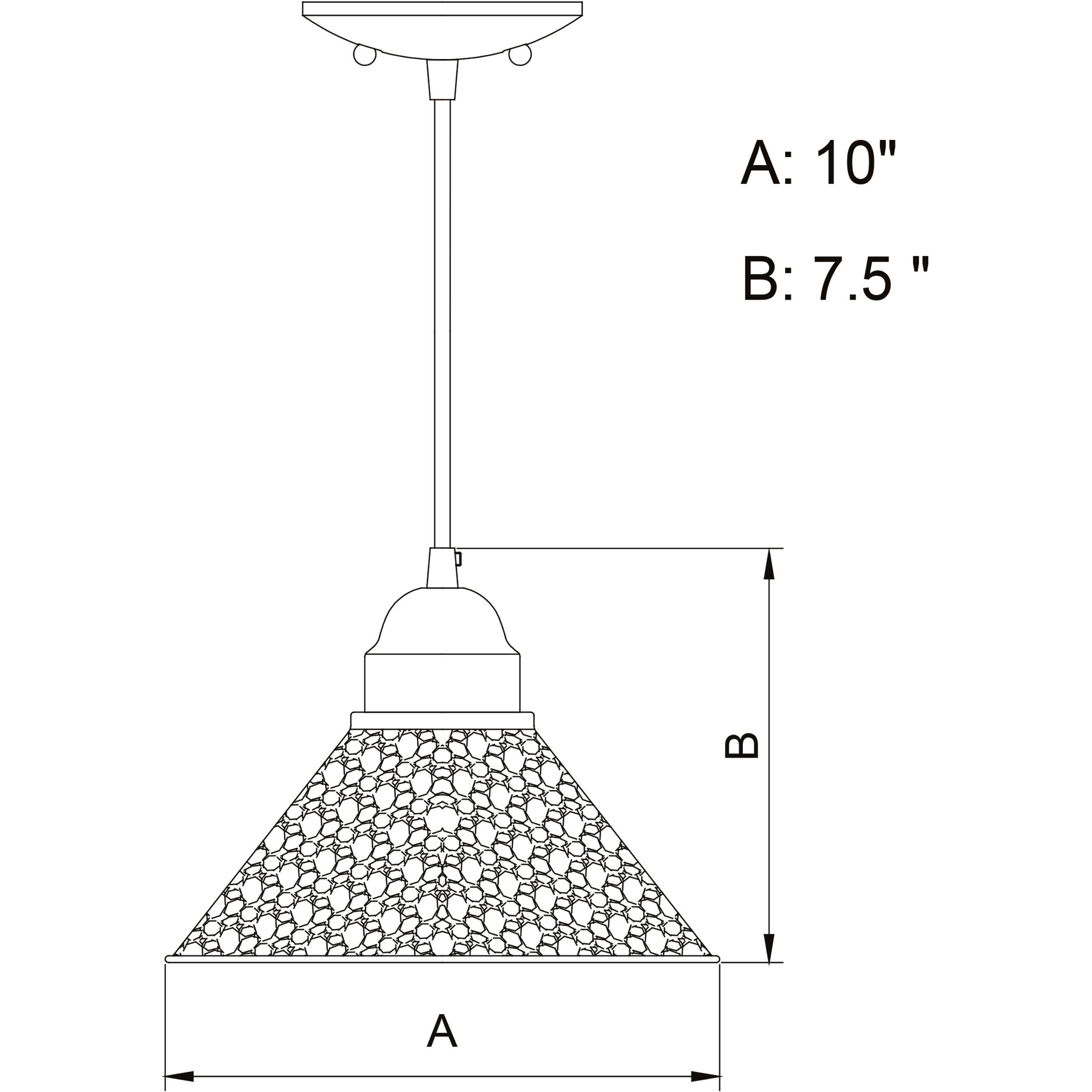Outland LED 10 inch Aged Iron and Light Gold Outdoor Pendant
