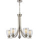 Calistoga 5 Light 25 inch Brushed Nickel Chandelier Ceiling Light