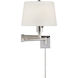 Chapman & Myers Chunky2 25.75 inch 100 watt Polished Nickel Swing Arm Sconce Wall Light in Linen 2