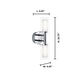 Palermo 2 Light 4.65 inch Chrome Wall Light