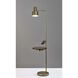 Rowe 56 inch 60 watt Antique Brass Wireless Charging Floor Lamp Portable Light, with Table