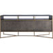 Jameson Natural Black / Black Faux Shagreen / Stained Gold Cabinet