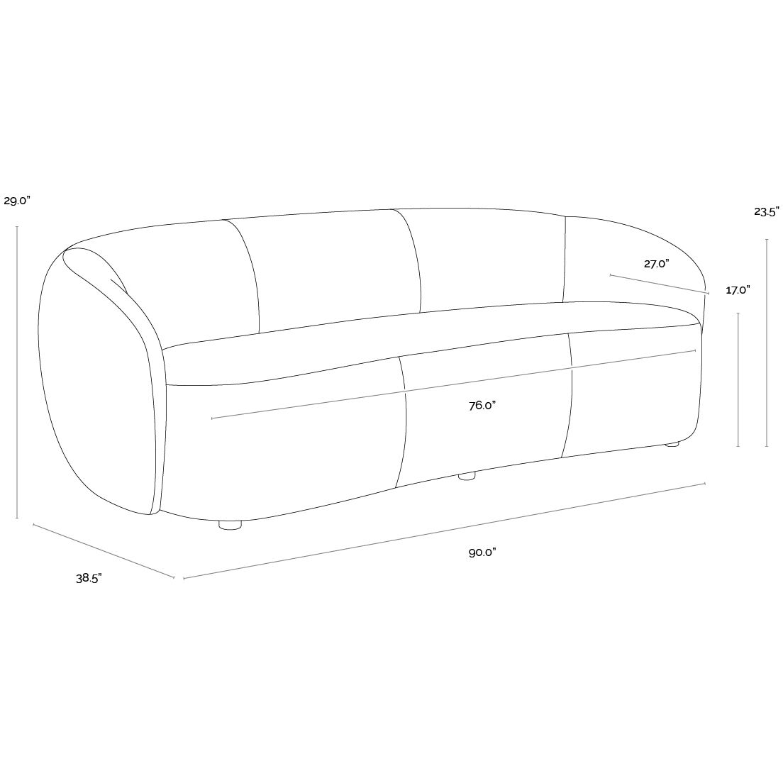 Lorne Merino Pearl Sofa