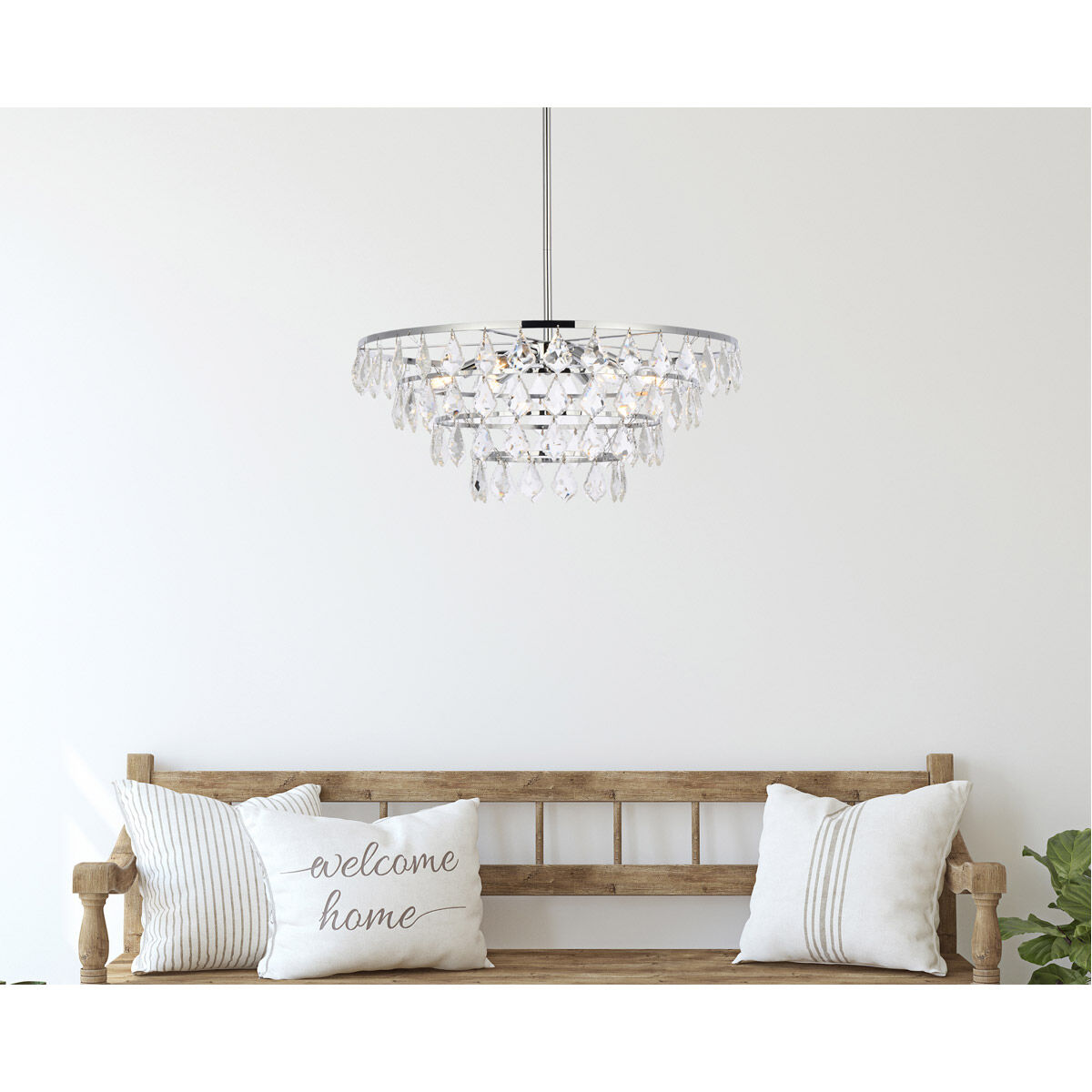 Ella 6 Light 24 inch Chrome Pendant Ceiling Light