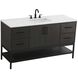 Lennox 60 X 34 inch Mocha Brown Bathroom Vanity Cabinet
